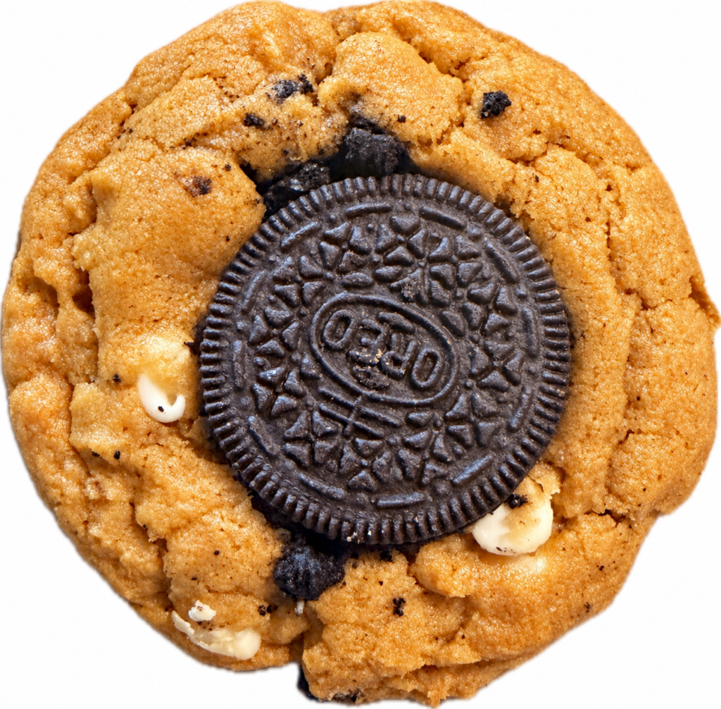 Cookies n’ Cream cookie with Oreo and white chocolate pieces