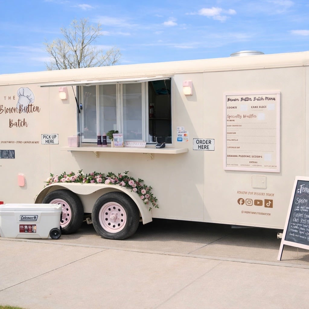 The Brown Butter Batch food truck ready to serve guests